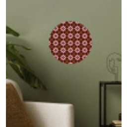Geometrisch - Sierlijk - Bruin Wandcirkel behangsticker klein 186 -sfeer2