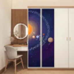 Planetenstelsel - Ruimte - Illustratie deurposter klein -sfeer3