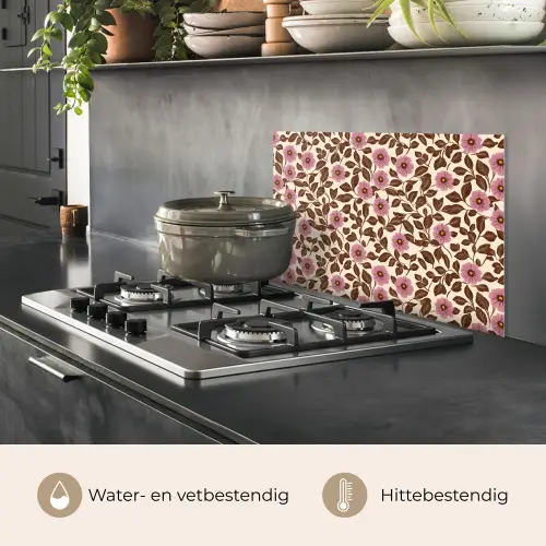 Bloemen - Bladeren - Kleurrijk keuken achterwand spatscherm klein 900 -usp_NL