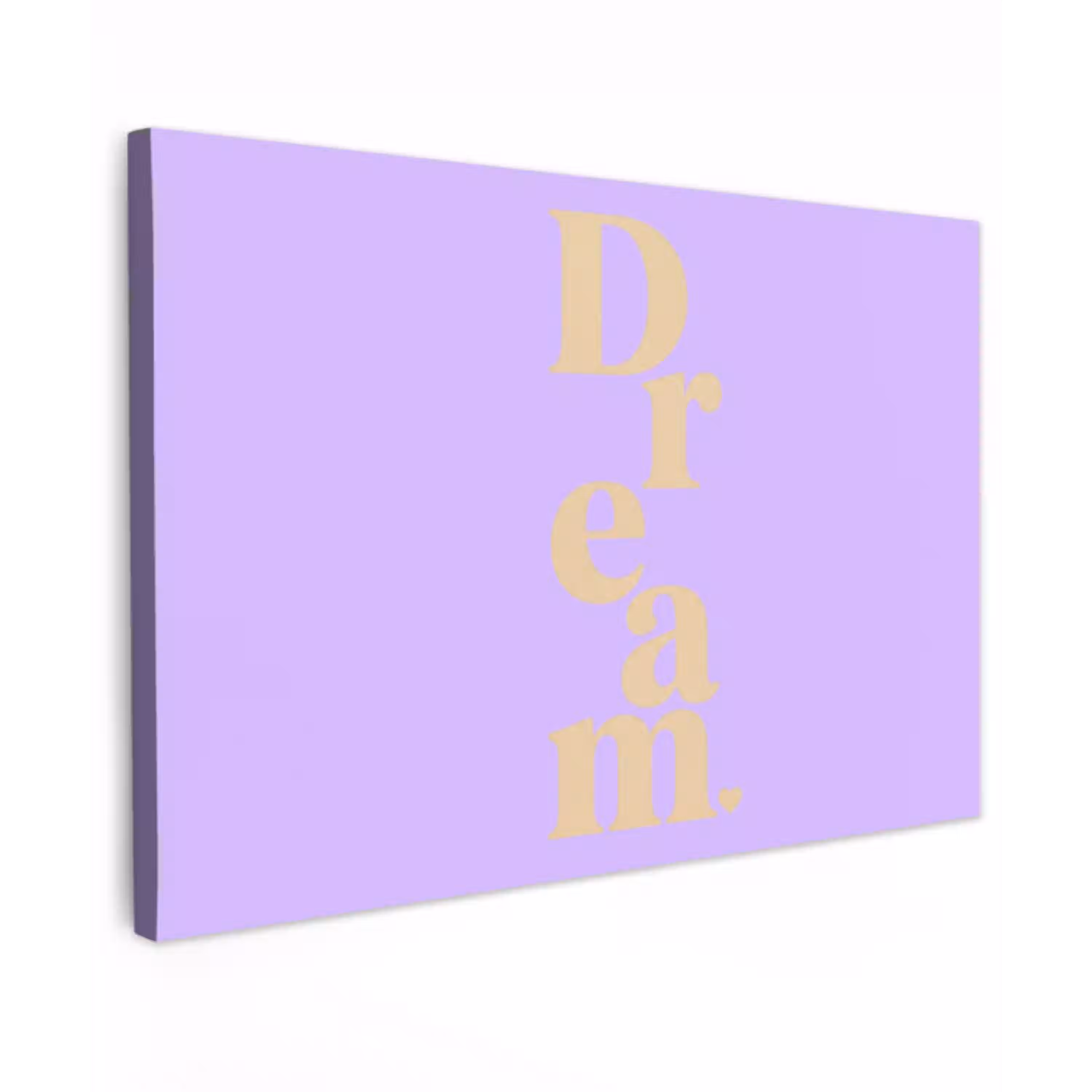 Dream - Paars - Typografisch canvas 2cm klein -z3d