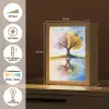 Boom - Kunst - Seizoenen - Lente - Herfst Light Box met kabel (Tafellamp) klein -USP_NL