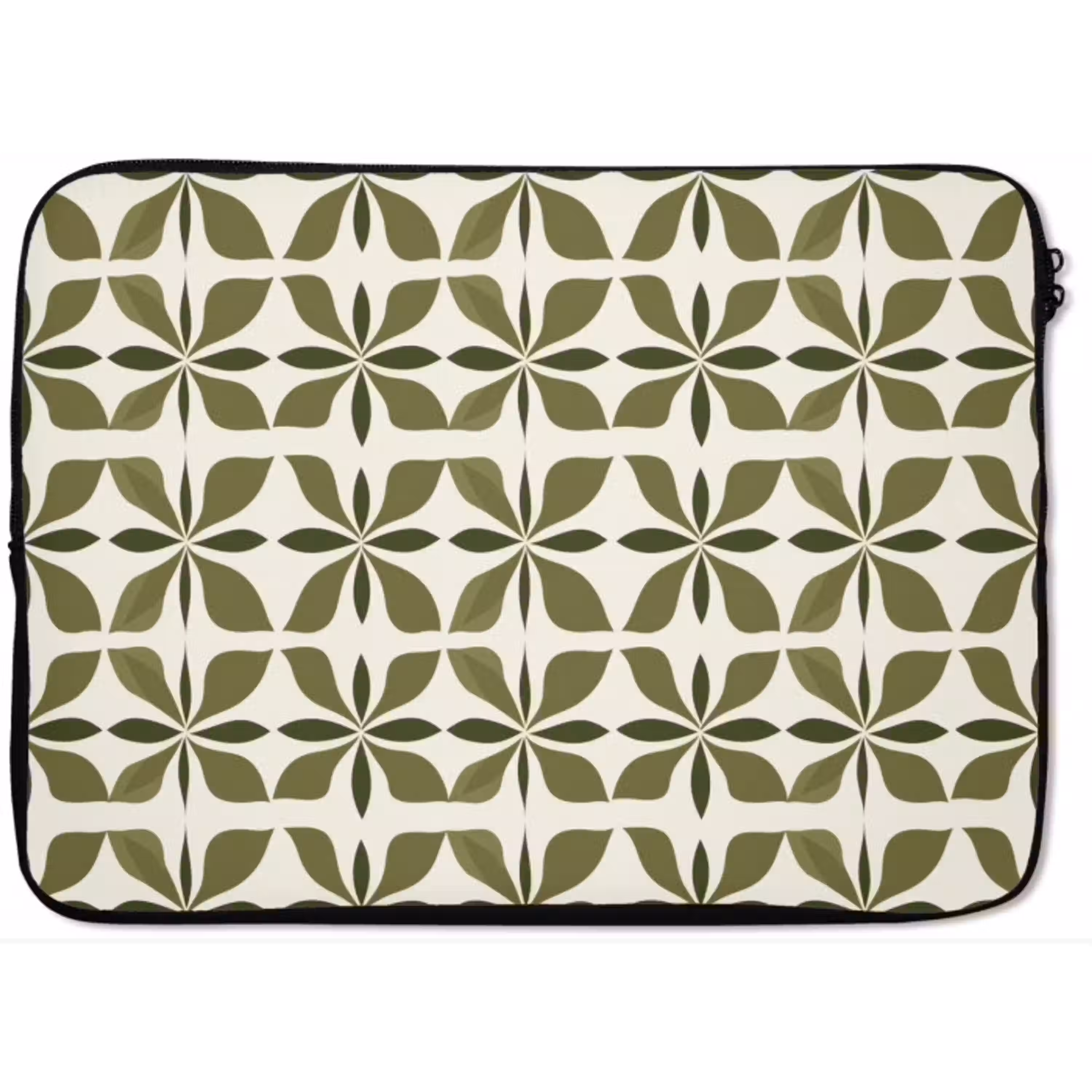 Botanisch - Retro - Groen laptophoes neopreen klein 279 -zkaufland3dotto