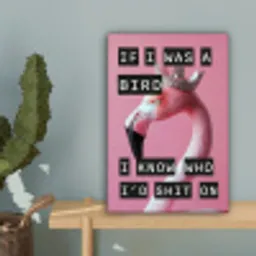 Flamingo - Roze - Vogel - Decoratie canvas 2cm klein -sfeer4