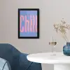 Chill - Roze - Blauw - Golvend fotolijst zwart zonder passe partout klein -sfeer4