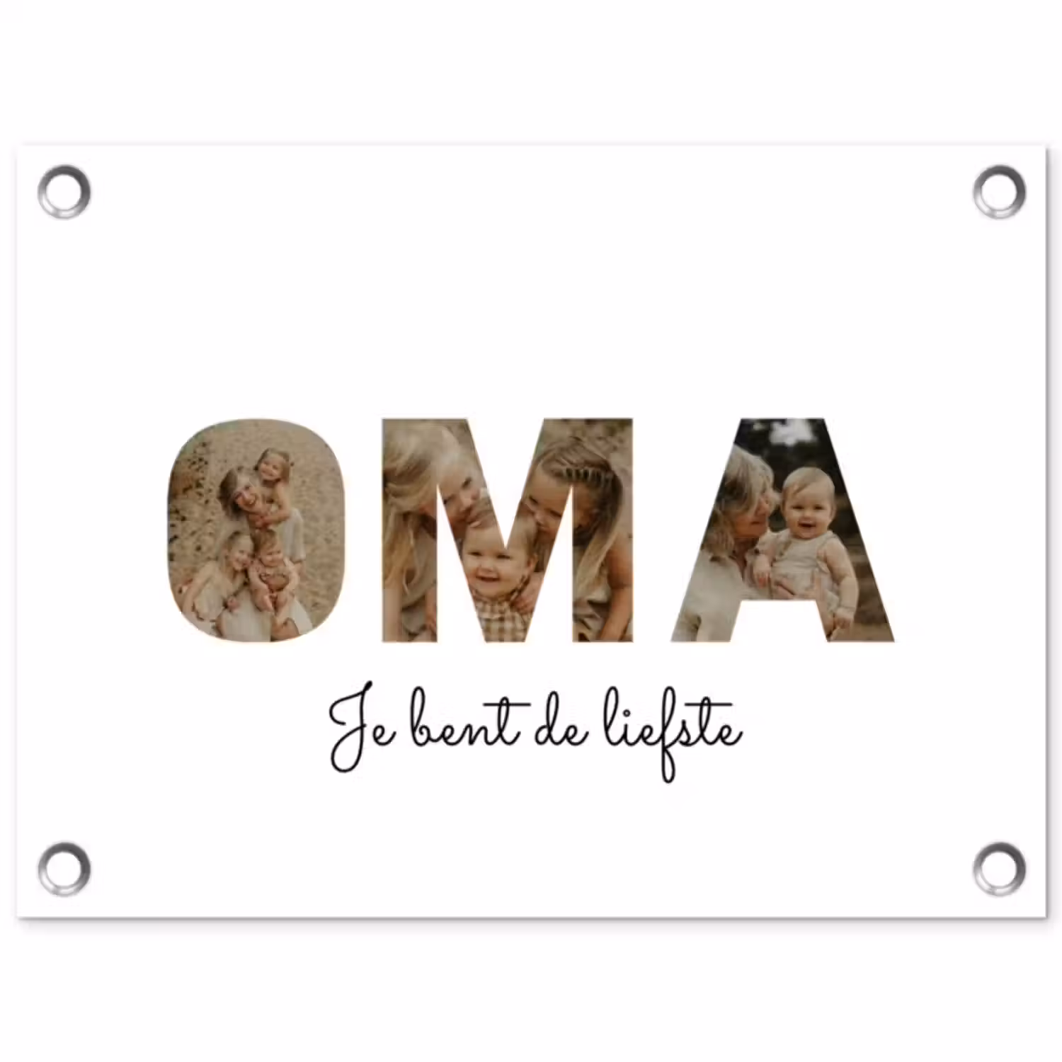 Gepersonaliseerde tuinposter - Oma - Lettercollage