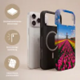 Tulpen - Holland - Molen - Kleurrijk Toughcase MagSafe Apple iPhone 17 Pro Max klein -USP_Lagen_NL