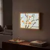 Bloesems - Wit - Mozaïek - Tak Light Box met batterij (Wandlamp) middel -sfeer1