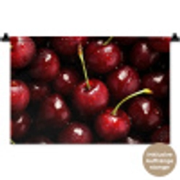 Rood - Fruit - Kersen Wandkleed katoen klein -t3d_DE