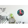 Kaketoe - Tropische bladeren - Tak Wandcirkel aluminium klein -kinderkamer