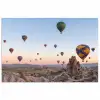 Luchtballonnen - Rotsen - Zonsopgang poster papier klein -3d