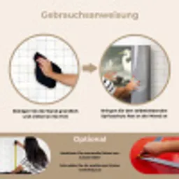 Reiger - Planten - Wolken - Wit keuken achterwand spatscherm klein -gebruiksaanwijzing_DE