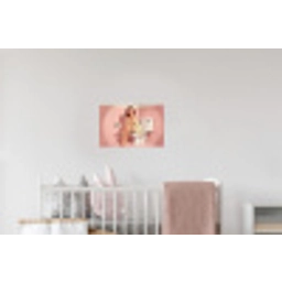 Roze - Retro - Vrouw Muursticker klein -kinderkamer
