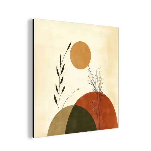 Planten - Abstract - Vormen aluminium wit klein -3d