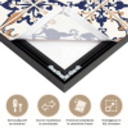 Klassiek - Patroon - Kleurrijk Textielframe zwart klein 947 -USP_closeupNL