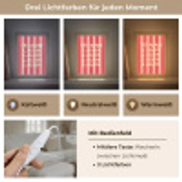 Strepen - Rood - Try again Light Box met kabel (Tafellamp) klein -USP_lichtkleurDE