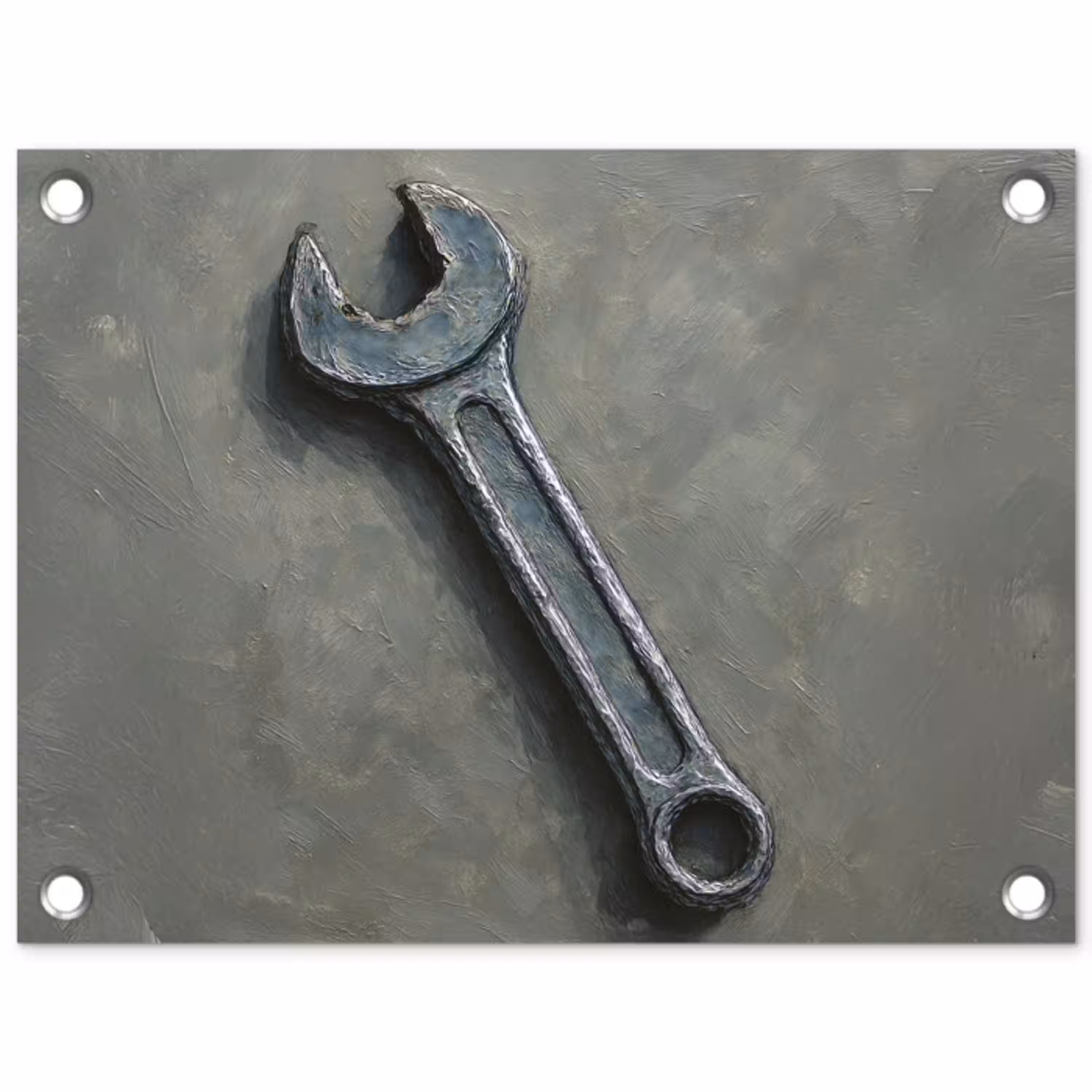 Steeksleutel - Schilderij - Gereedschap - Verf tuinposter los doek klein -3d