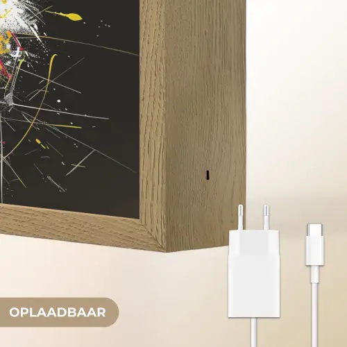 Graffiti - Sport - Volleybal - Bal Light Box met batterij (Wandlamp) middel -USP_websiteoplaadbaarNL