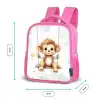Schommelend aapje van waterverf Kinderrugzak - Roze middel -productfoto_formaten