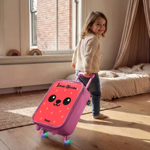 Kawai - Aardbei - Rood Kinderkoffer - Roze klein -sfeer1
