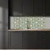 Retro - Honeycomb - Blauw - Bruin keuken achterwand 2 middel 871 -sfeer1