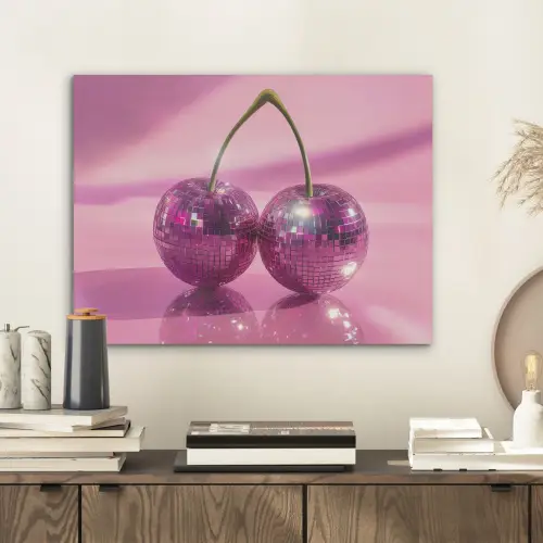 Glitter - Discobol - Roze - Kersen PET vilt klein -sfeer1