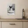 Kat - Siamees - Zwart Wit - Schattig - Dieren KitchenYeah - Keuken - Canvas klein -sfeer2
