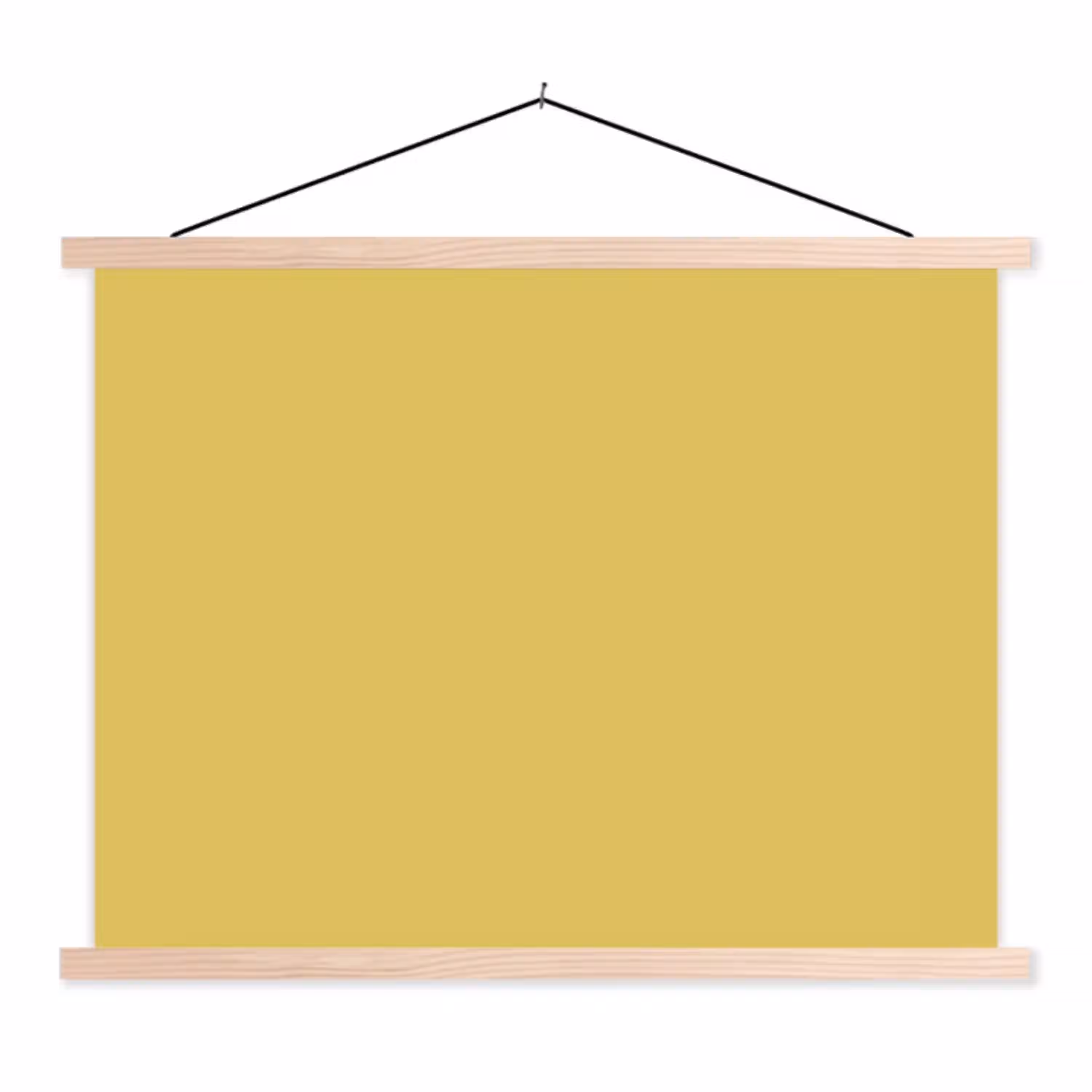 Golden - Victory - Geel textielposter latten blank klein 122 -3d