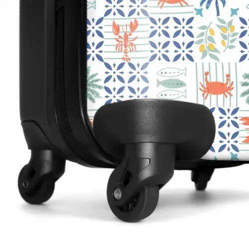 Zomer tegel patroon kleurrijk NBS - Handbagage koffer - Volwassenen Unisex middel -wiel