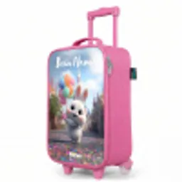 konijn - Ballonnen Kinderkoffer - Roze klein -productfoto_schuin