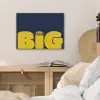 Think big - Blauw - Geel PET vilt klein -sfeer3