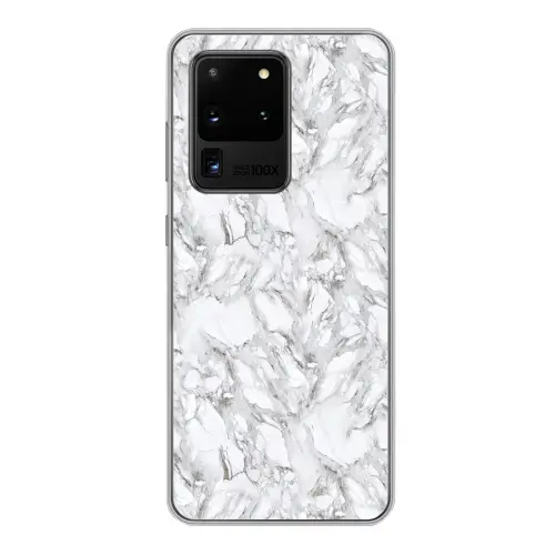 Marmer - Gelaagd - Brekend - Grijsstructuur Telefoonhoesje Samsung Galaxy S20 Ultra klein 358 -3d