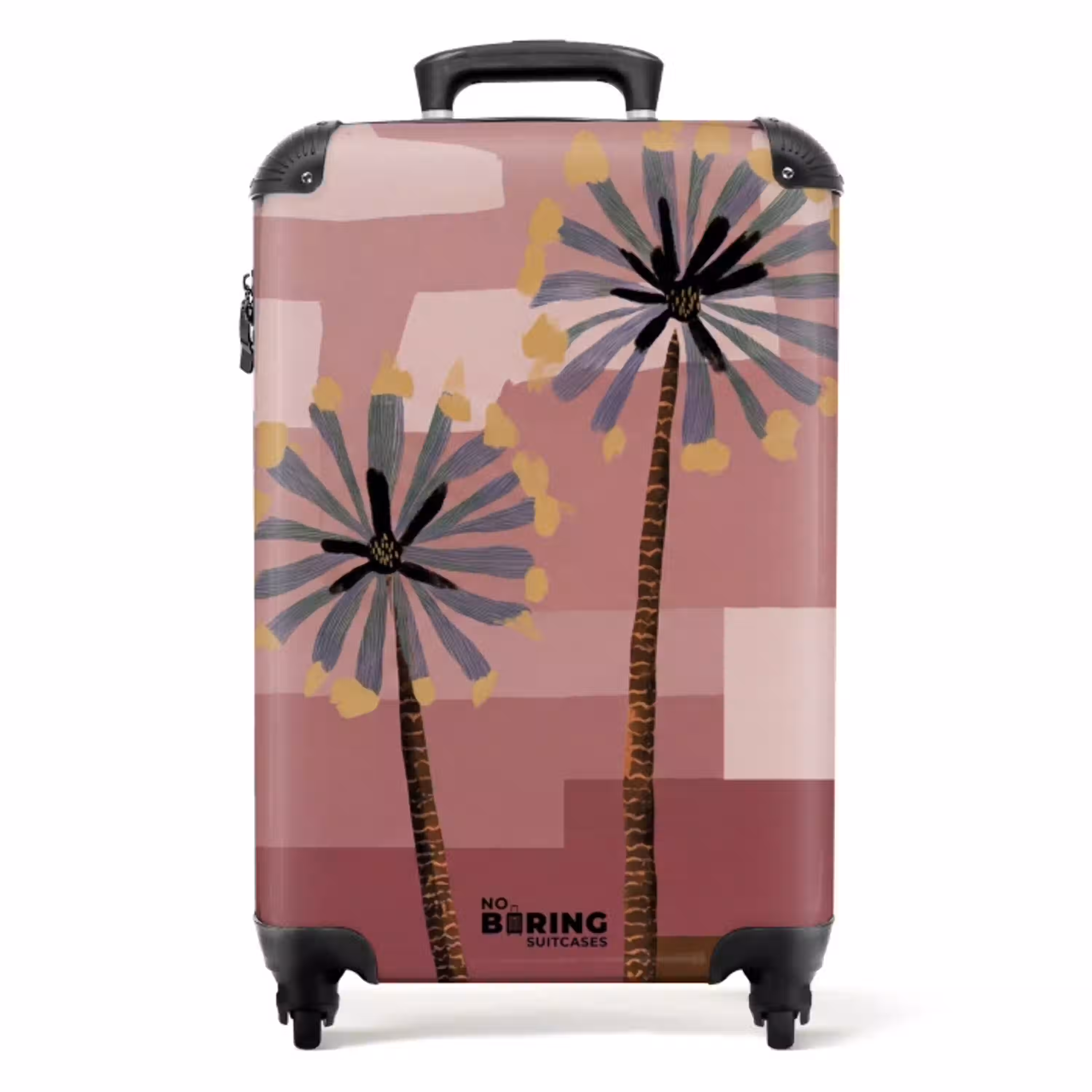 Illustratie - Bloemen - Vlakken - Abstract NBS - Handbagage koffer - Volwassenen Unisex middel -productfoto_recht