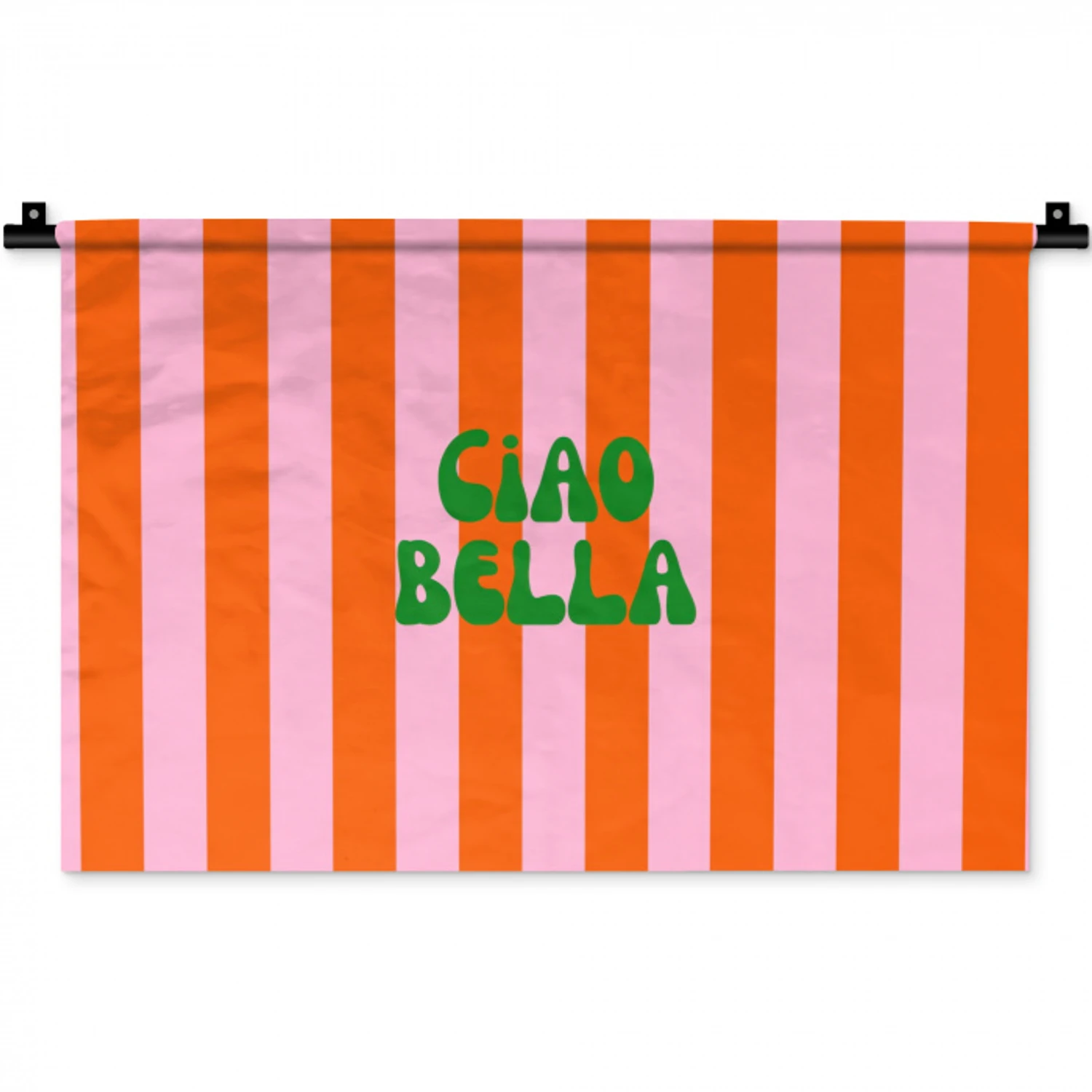 Strepen - Oranje - Verticaal - Ciao bella Wandkleed katoen klein -zz3d