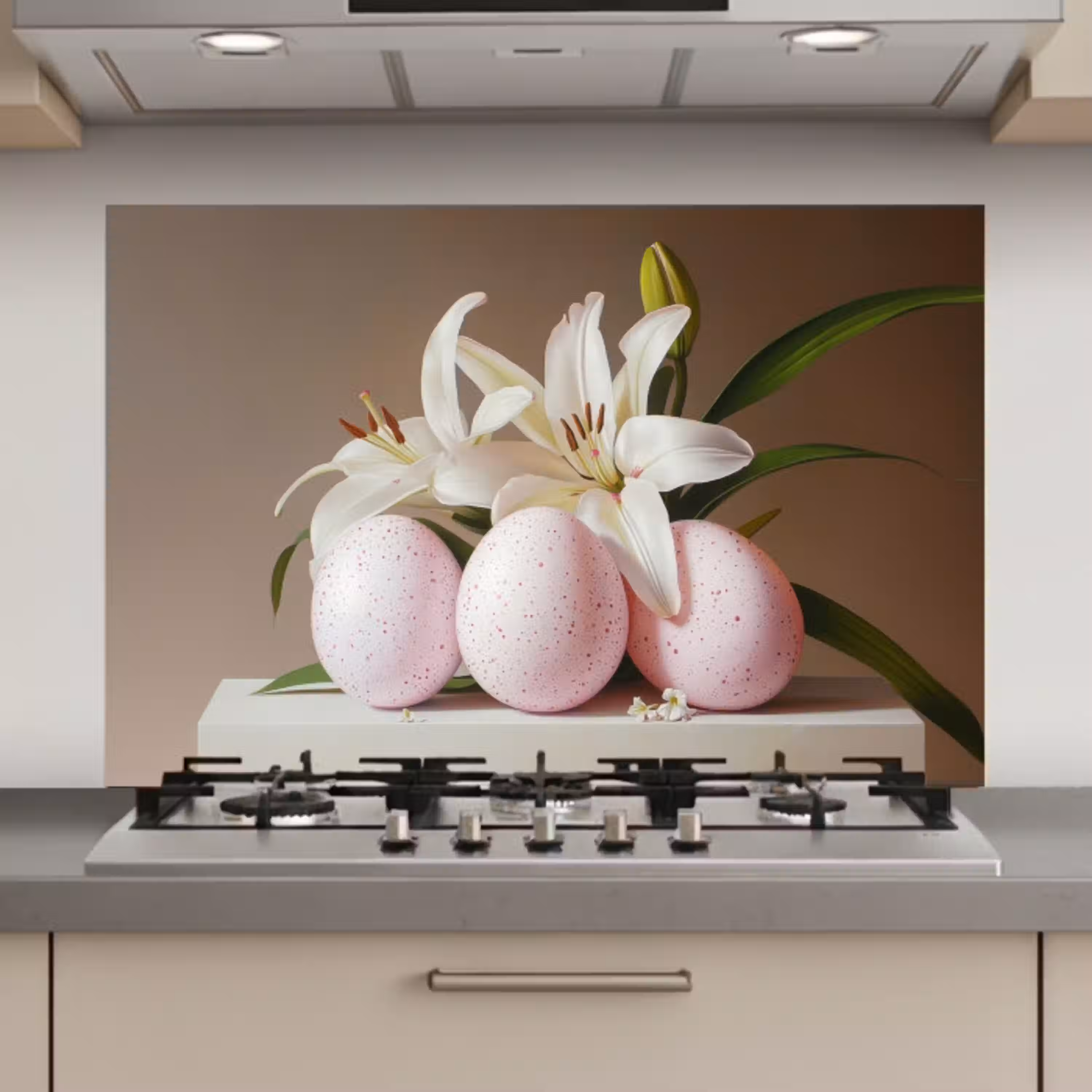 Lelies - Eieren - Pasen keuken achterwand spatscherm klein -3d_website