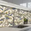 Bloemen -  Patroon - Design - Natuur keuken achterwand 2 middel 871 -3d_schuin