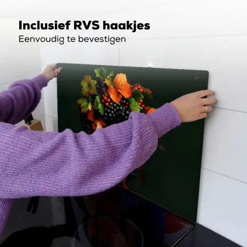 Vrouw - Rood - Groen - Druiven Inductie beschemer met haakjes klein -ky-ophangen-nl