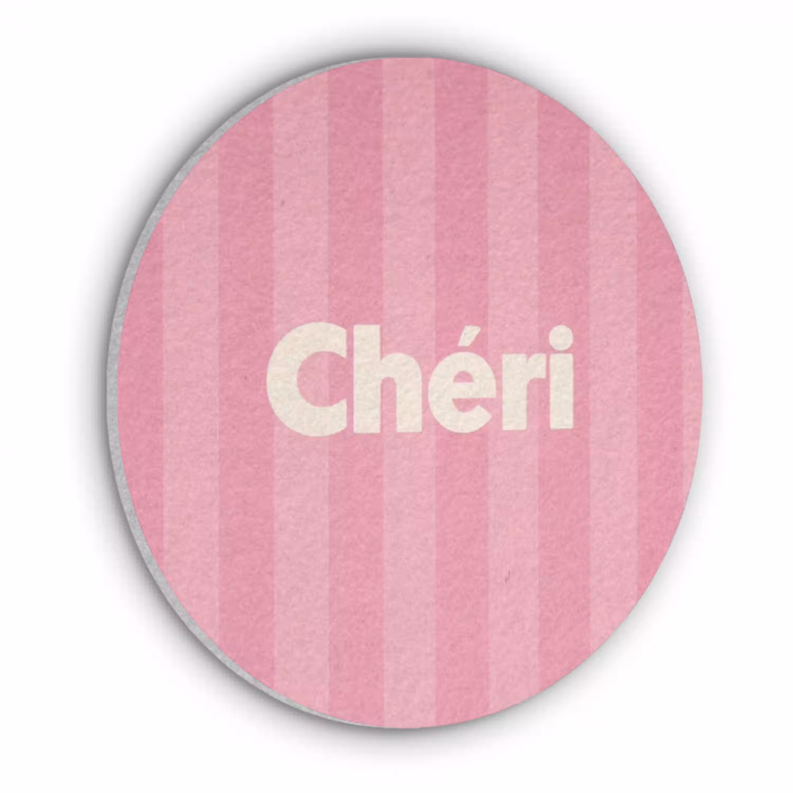 Gestreept - Roze - Chéri Akoestische PET Vilt - Rond klein -3d
