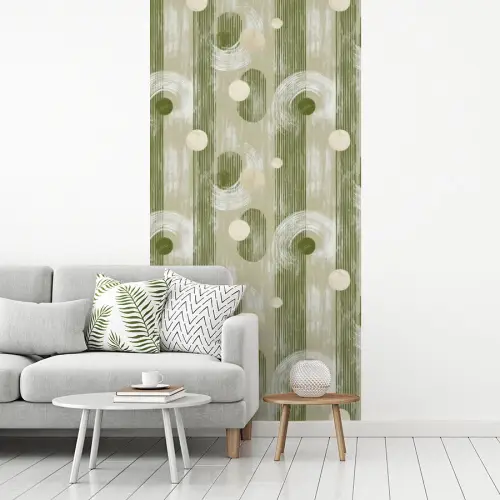 Artistiek - Modern - Groen fotobehang vinyl groot 64 -woonkamer