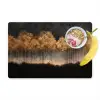 Gouden Bomen in Mistig Landschap Placemat vinyl groot -zzzproduct_Kitchenyeah-website