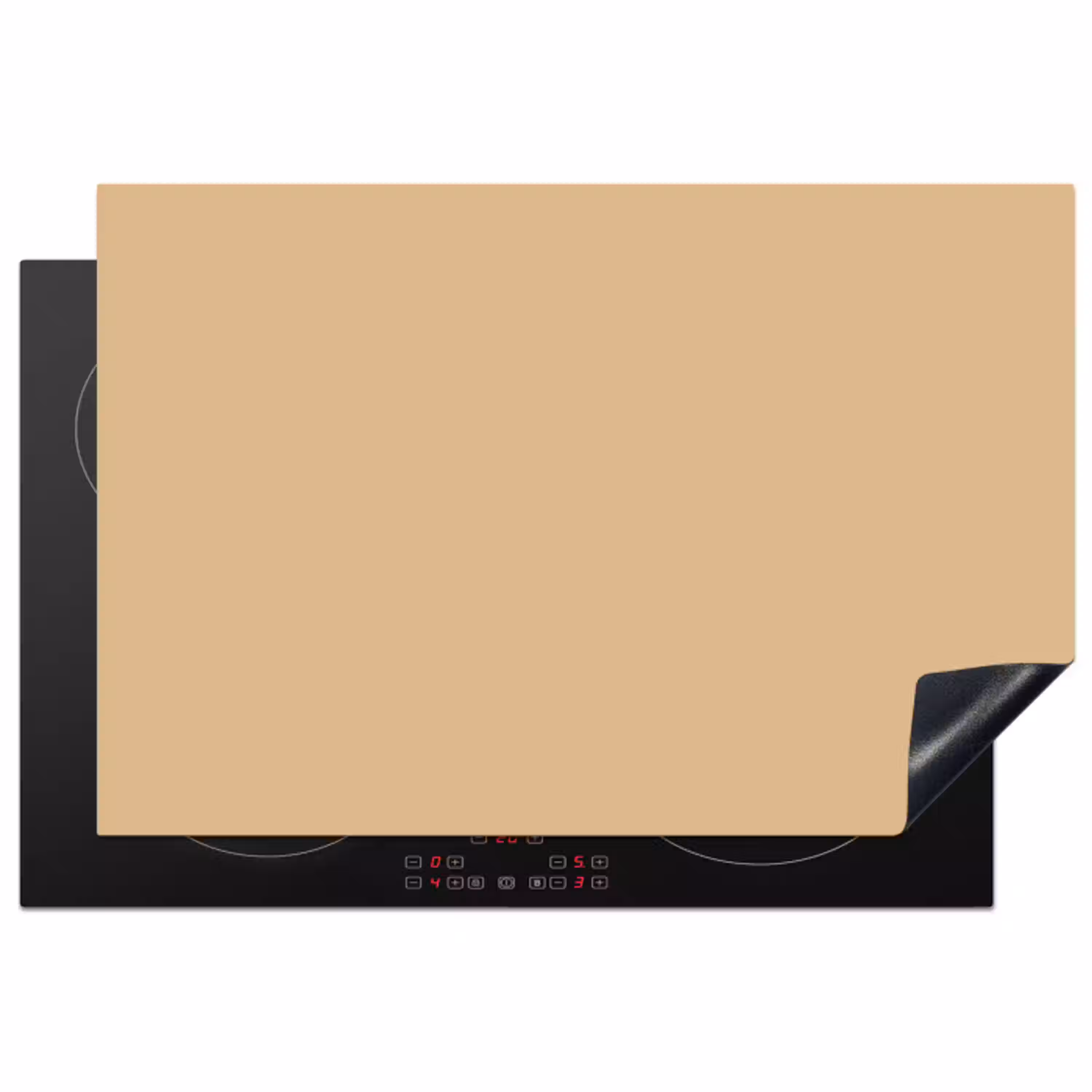 Warm - Sand - Nude Inductie beschermer vinyl 3mm klein 276 -3d