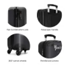 Grijze auto met grijze vlammen NBS - Handbagage koffer - Kinderen Unisex middel zzzzzzzbolletjes_ENG