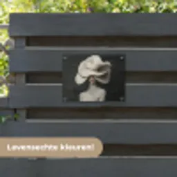Modern - Vrouw - Hoed tuinposter los doek klein -sfeer3