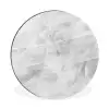 Marmer - Steen - Wit - Luxe - Marmerlook Wandcirkel aluminium klein -3d