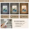 Abstract - Kunst - Gold - Blauw Light Box met kabel (Tafellamp) klein -USP_lichtkleurNL