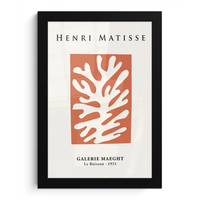 Abstract - Oude meesters - Rood - Henri Matisse fotolijst zwart zonder passe partout klein -3d