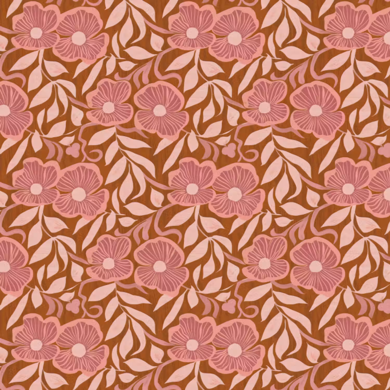 Behang - Sfeer - Bloemen - Roze