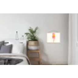 Schepijs - Hoorntje - Illustratie - Minimalistisch textielposter latten blank klein -woonkamer