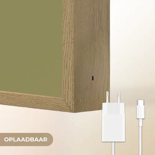 Avocado - Minimalistisch - Illustratie - Groen Light Box met batterij (Wandlamp) middel -USP_websiteoplaadbaarNL