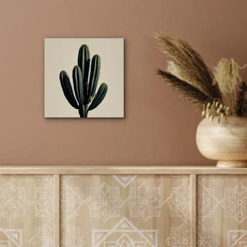 Cactus - Subtiel - Groen aluminium wit klein -sfeer4