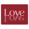 Love - Spiegeling - Rood muismat rubber klein -3d